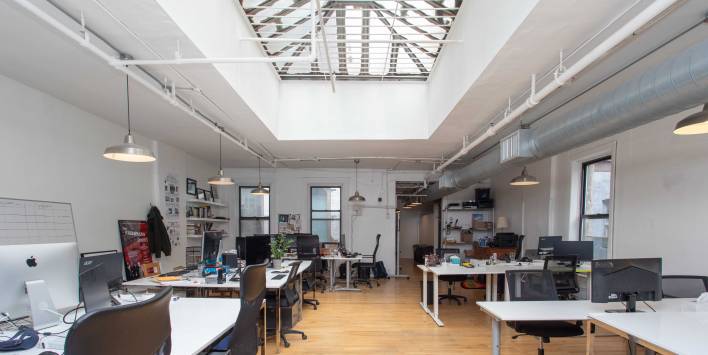 Sun Drenched Office Space with Massive Skylight